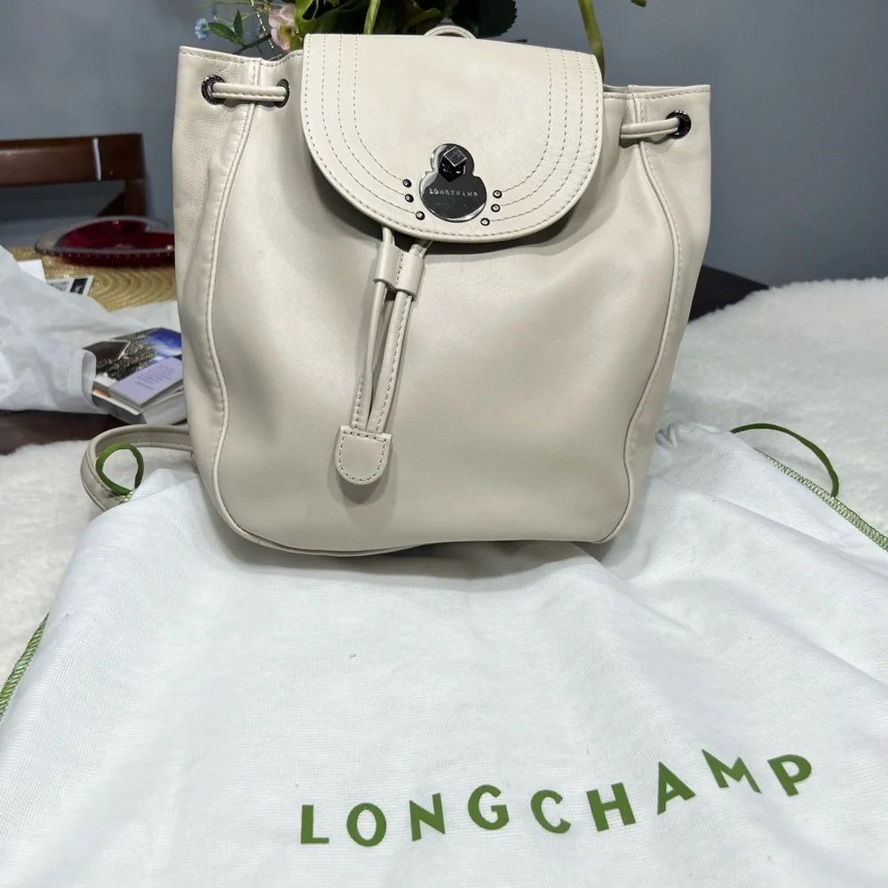 Longchamp leather backpack NWOT - Picture 12 of 14